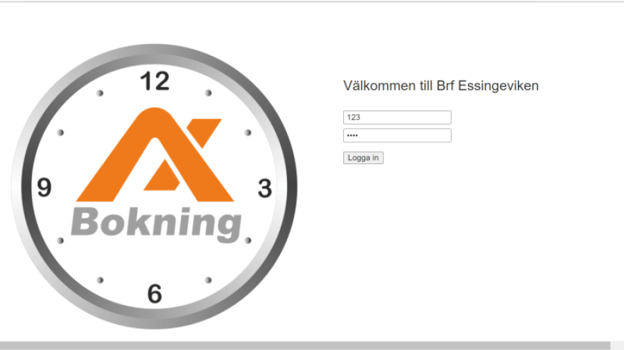 Bokningstavlan på nätet 